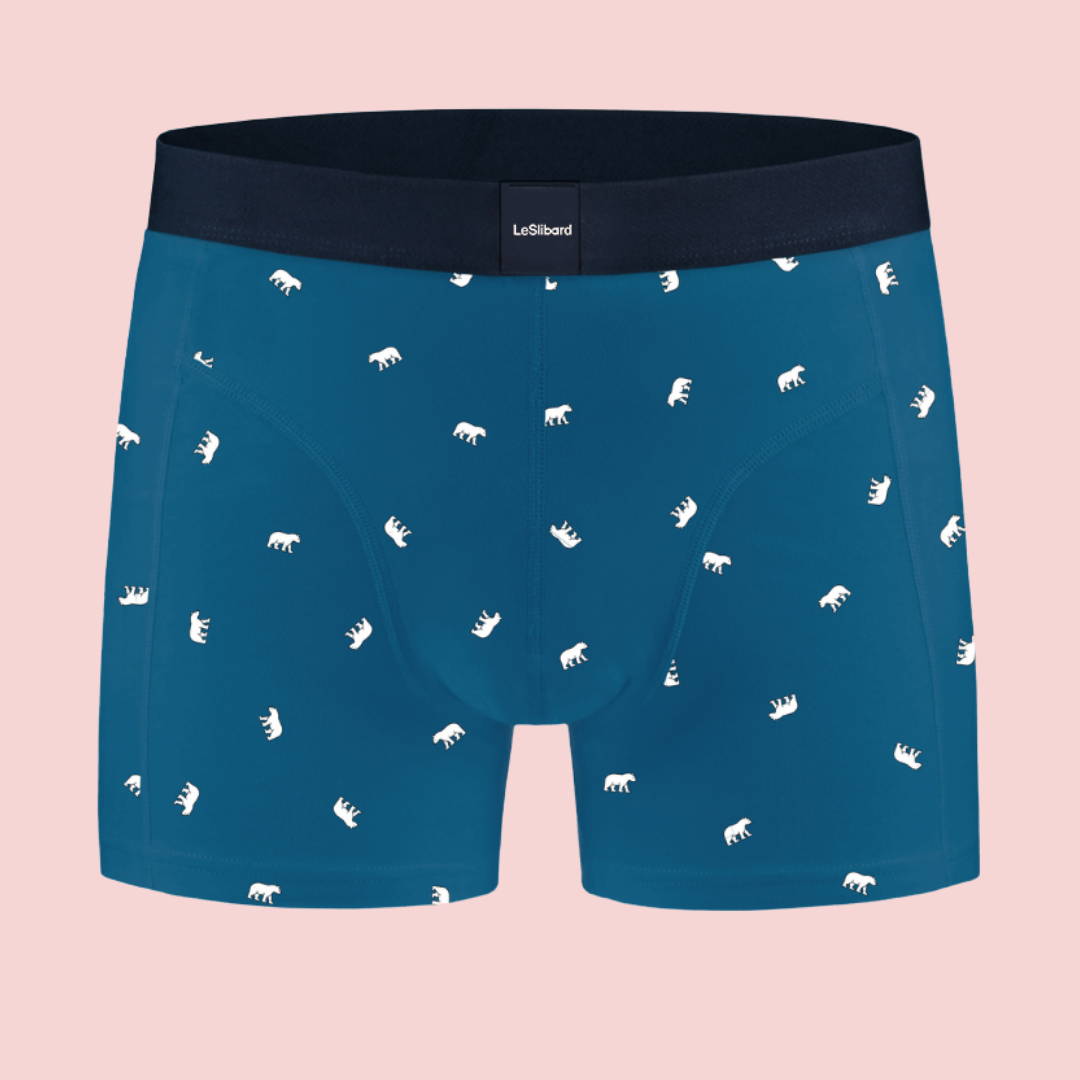 Boxer Ours bleu Sous v tements durables et thiques Le Slibard